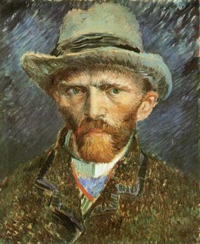 Self Portrait with Grey Felt Hat IV